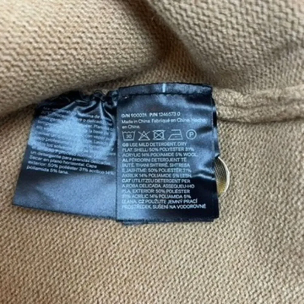 H&M Women's Button-Detail Long Cardigan Sweater Jacket Size S Dark Beige - Picture 4 of 5